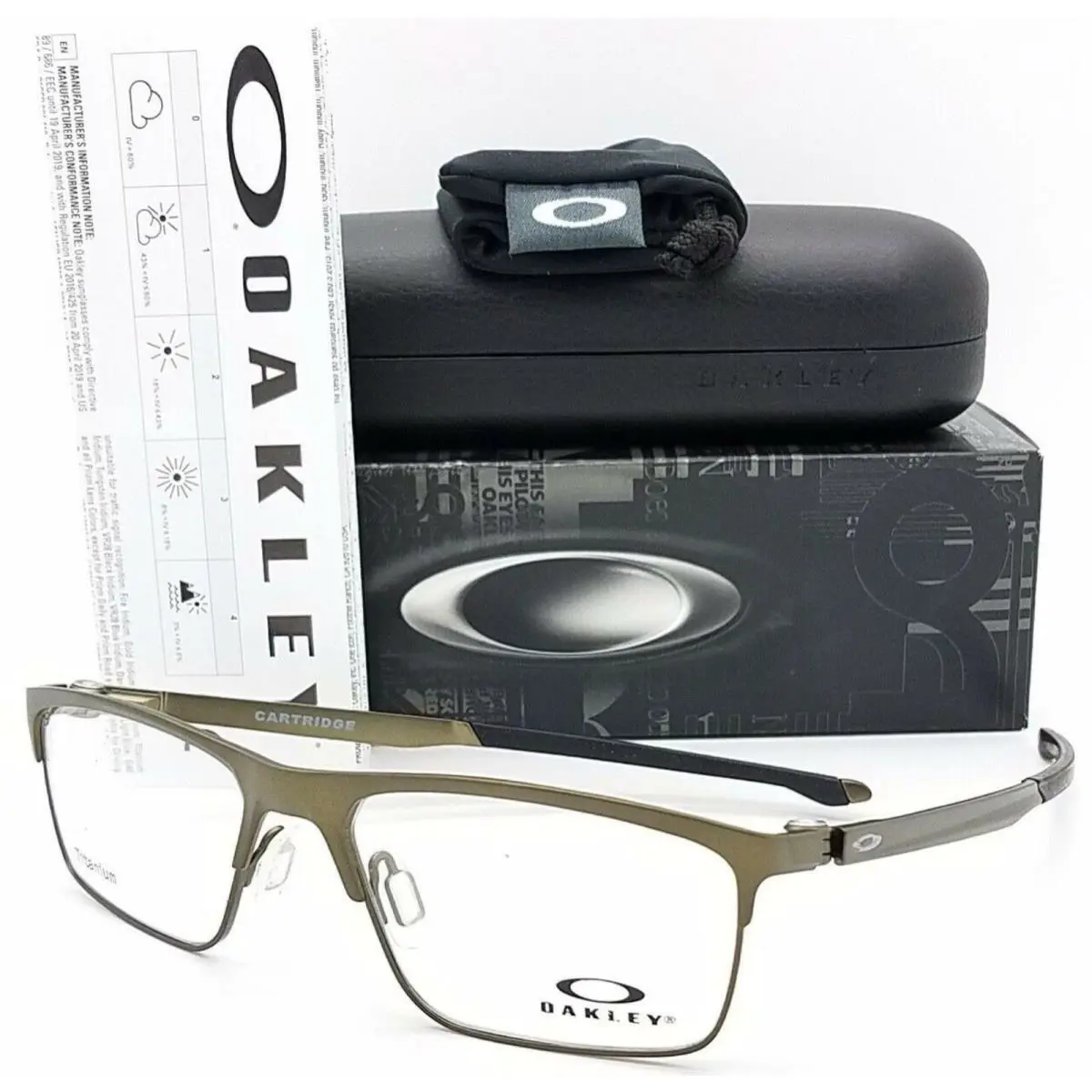 Titanium Eyeglasses Cartridge OX5137-0254 54-17 137 Pewter Frames by Oakley