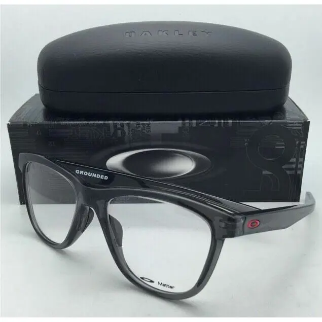 Eyeglasses Grounded OX 8070-0353 53-17 Grey Smoke Frames W/clear Demo by Oakley