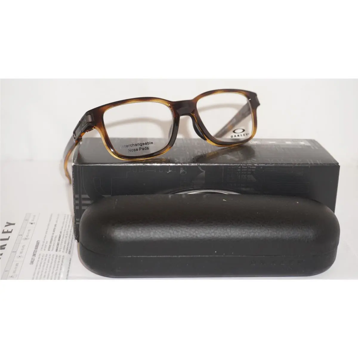 Eyeglasses Latch SS Polished Brown Tortoise OX8114 0250 50 17 131 by Oakley