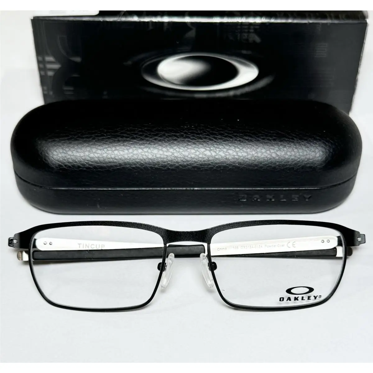 Oakley Tincup OX3184 0154 Powder Coal Eyeglasses Frame 54-17mm - Frame: Black