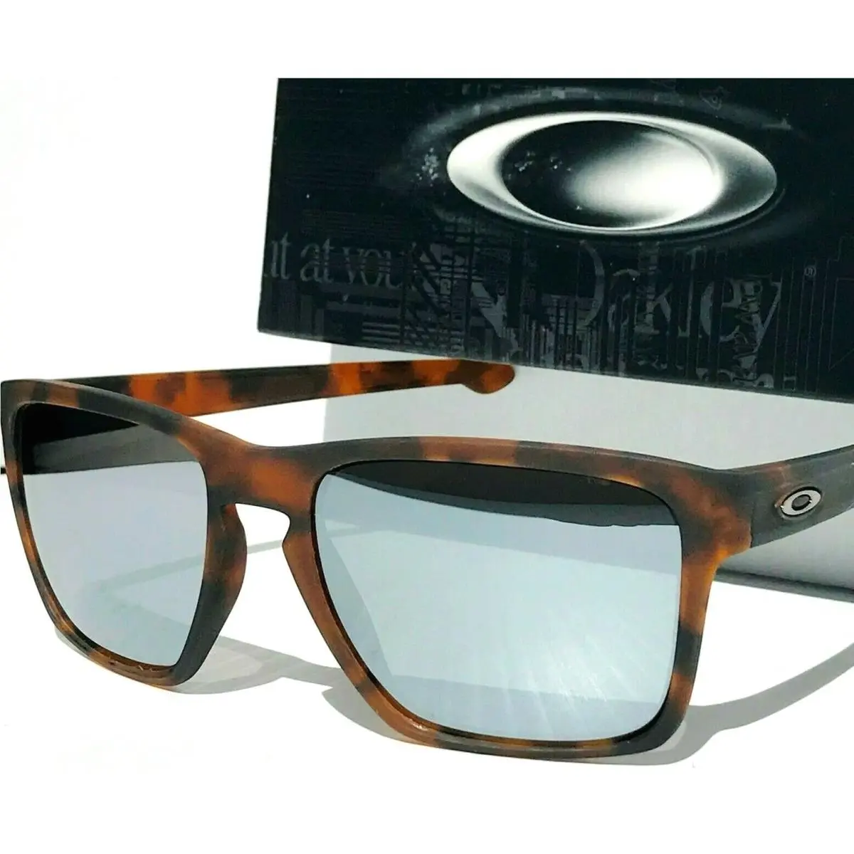 Sliver XL Matte Tortoise Polarized Galaxy Chrome Mirror Sunglass 9341 by Oakley