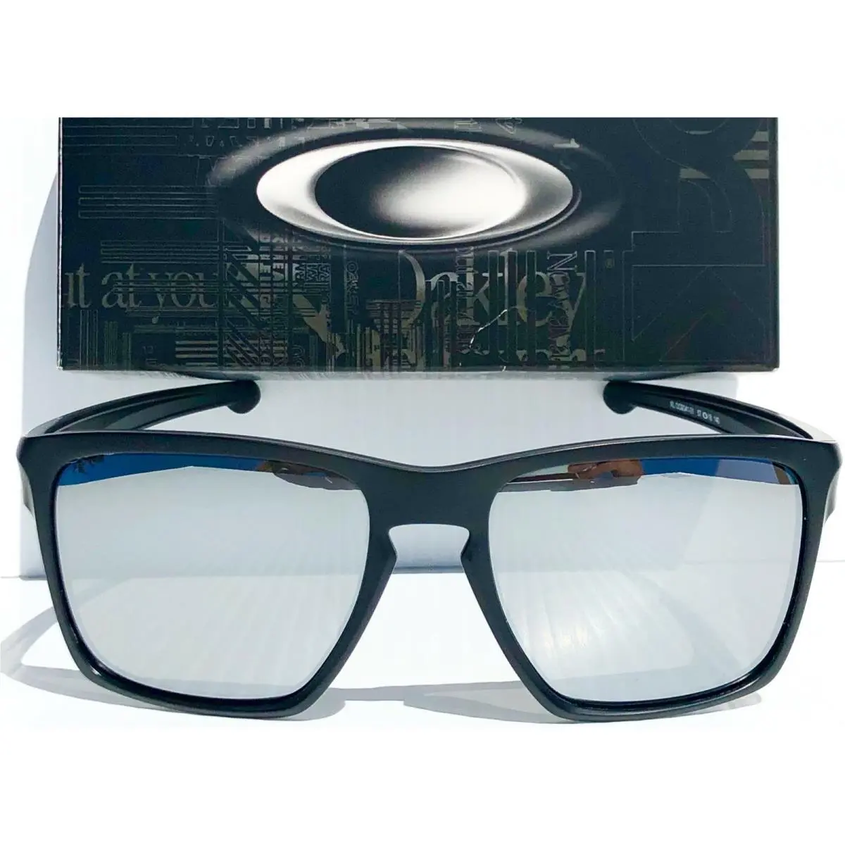 Sliver XL Matte Black Frame Polarized Galaxy Chrome Sunglass oo9341 by Oakley
