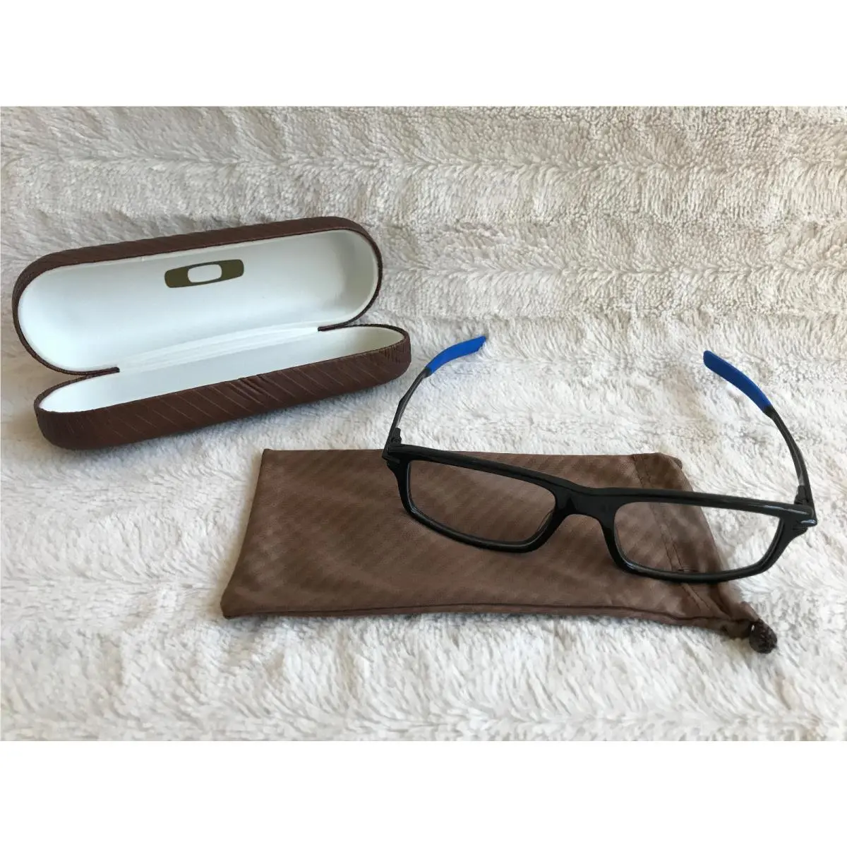 Oakley RX Eyeglasses Glasses Frame Polished Black Royal Blue OX1100-0353