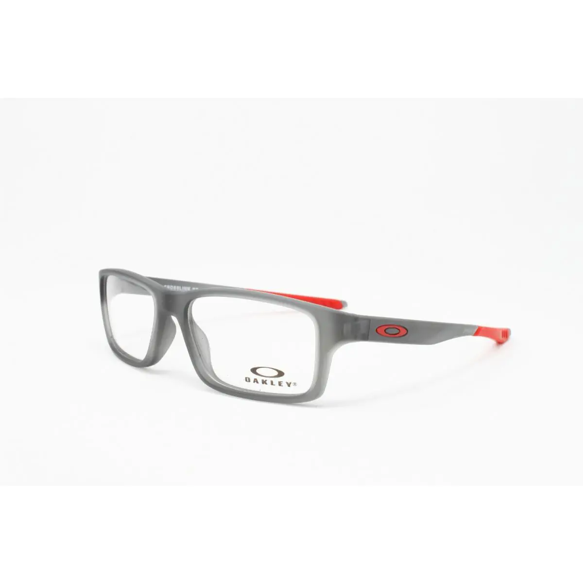 Eyeglasses Frames Crosslink XS OY8002-0349 Satin Grey Smoke Red 49-14-122 by Oakley
