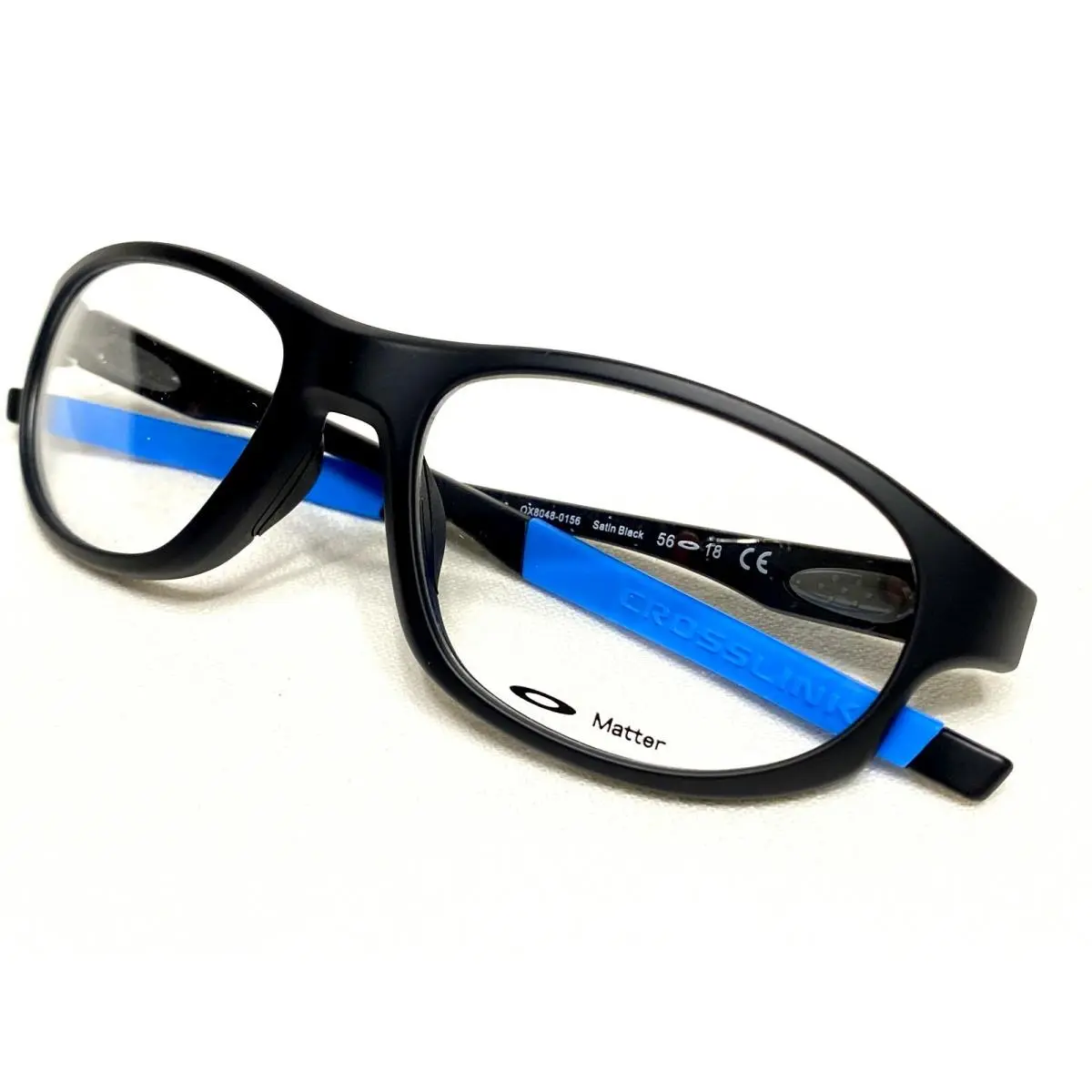 Oakley Matter Crosslink OX8048-0156 Mens Satin Black Eyeglass Frames 56/18