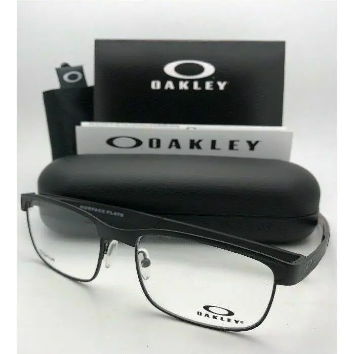 Oakley Titanium Eyeglasses Surface Plate OX5132-0154 54-18 Matte Black Frame