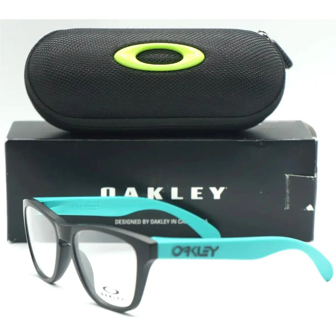 Kids OY 8009-0148 Satin Black/green Temples Authentc Eyeglasses 48-15 by Oakley