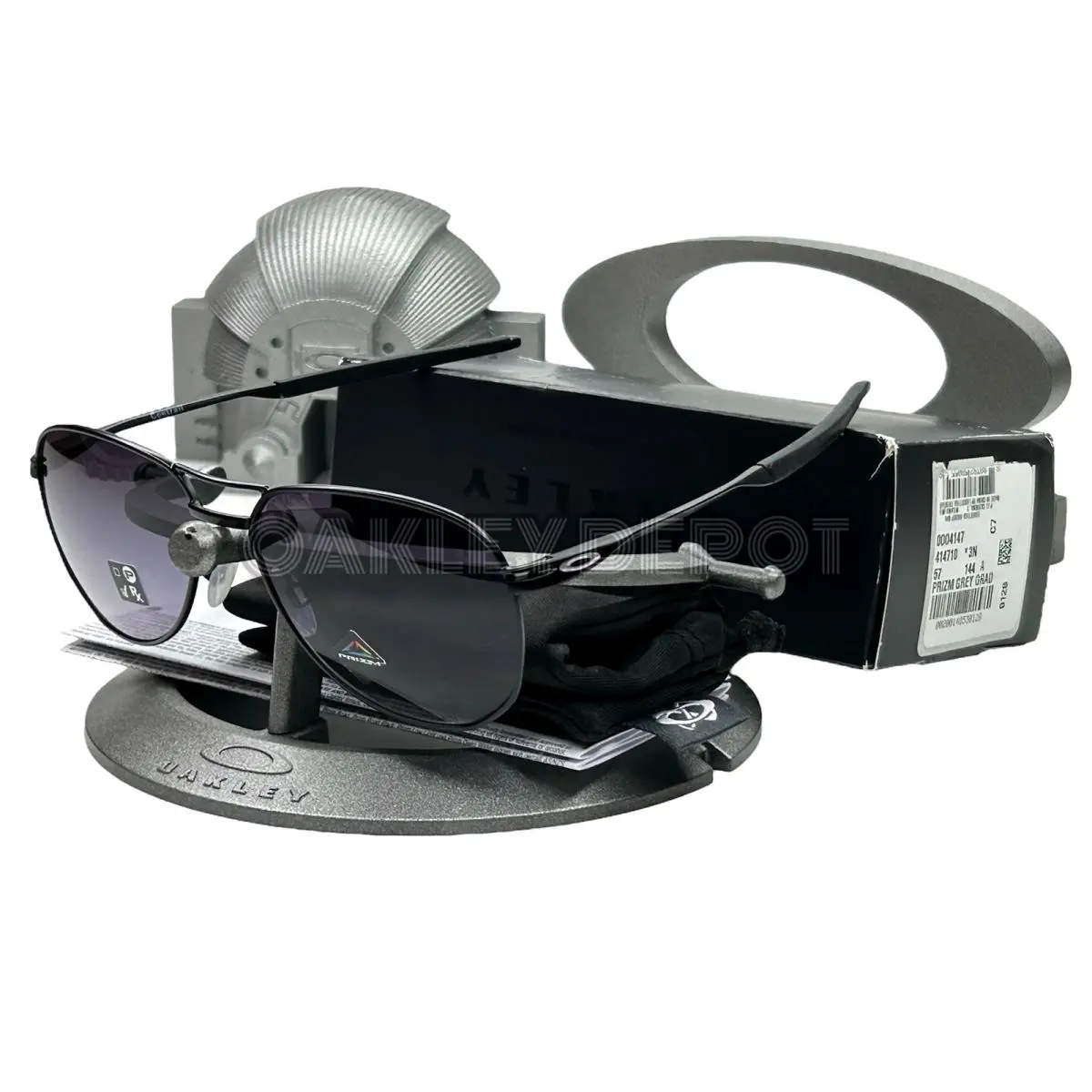 Oakley Contrail 004147 Satin Black/prizm Grey Gradient Sunglasses 75 - Frame: SATIN BLACK, Lens: PRIZM GREY
