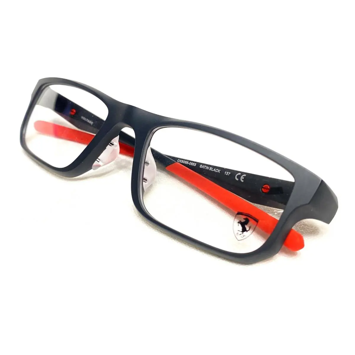 Voltage OX8066-0853 Ferrari Mens Satin Black Eyeglasses Frames 53/19 by Oakley
