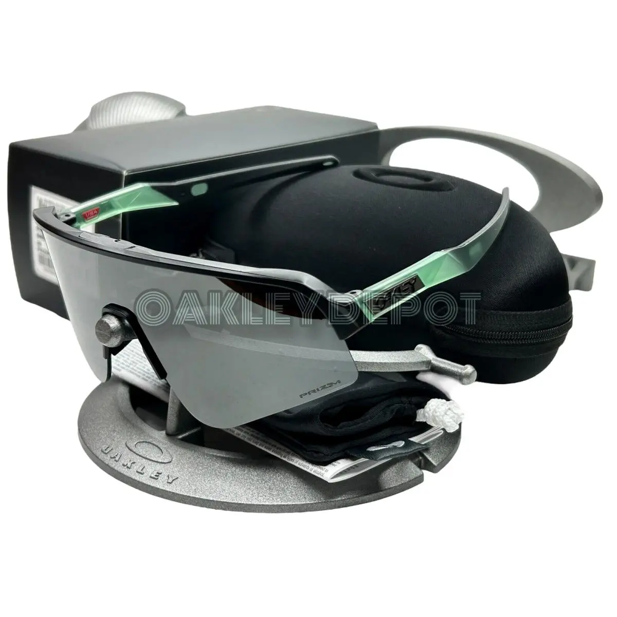 Oakley Sutro Lite Sweep 009465 Transparent Jade/prizm Black Sunglasses - Frame: TRANSPARENT JADE, Lens: Black