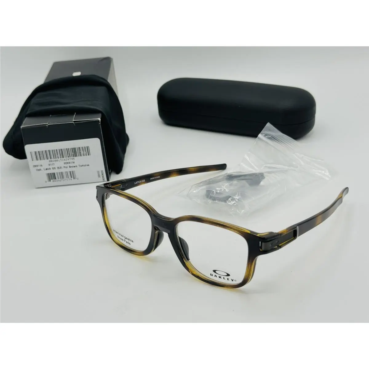 Oakley Latch SS Polished Brown Tortoise OX8114 Frames 50-17-131 Eyeglasses