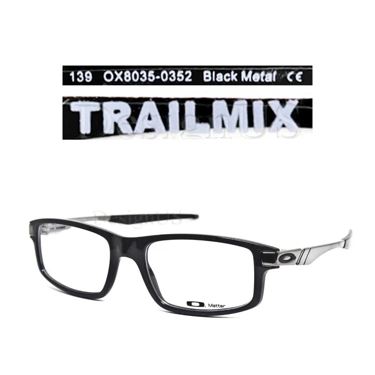 Trailmix OX8035-0352 Black Metal 52-18-139 Eyeglasses by Oakley