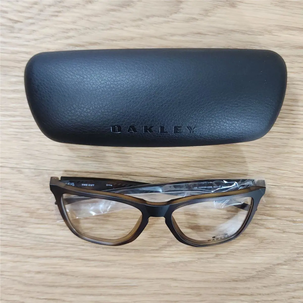Oakley The Cut Satin Black Square OX8058-0154 Eyeglasses Frames Read - Frame: Brown