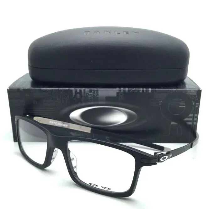 Eyeglasses Pitchman OX8050-0155 55-18 Matte Black Rectangular Frames by Oakley