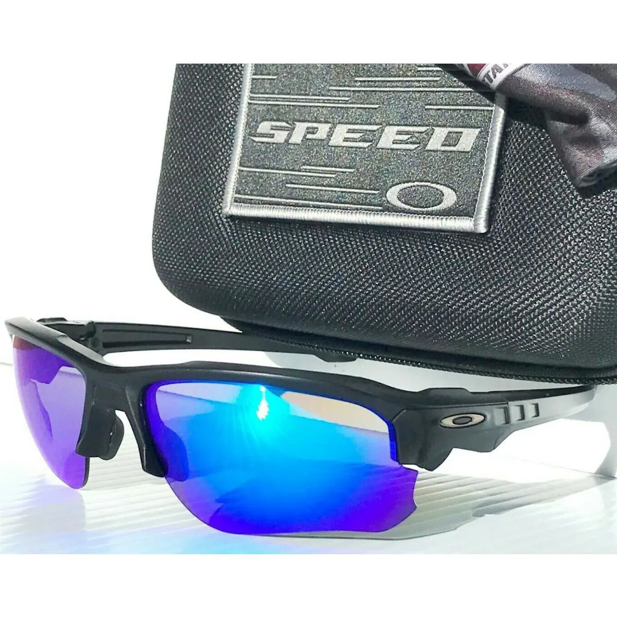 Speed Jacket SI Matte Black Green Aftermarket Polarized Sunglasses by Oakley