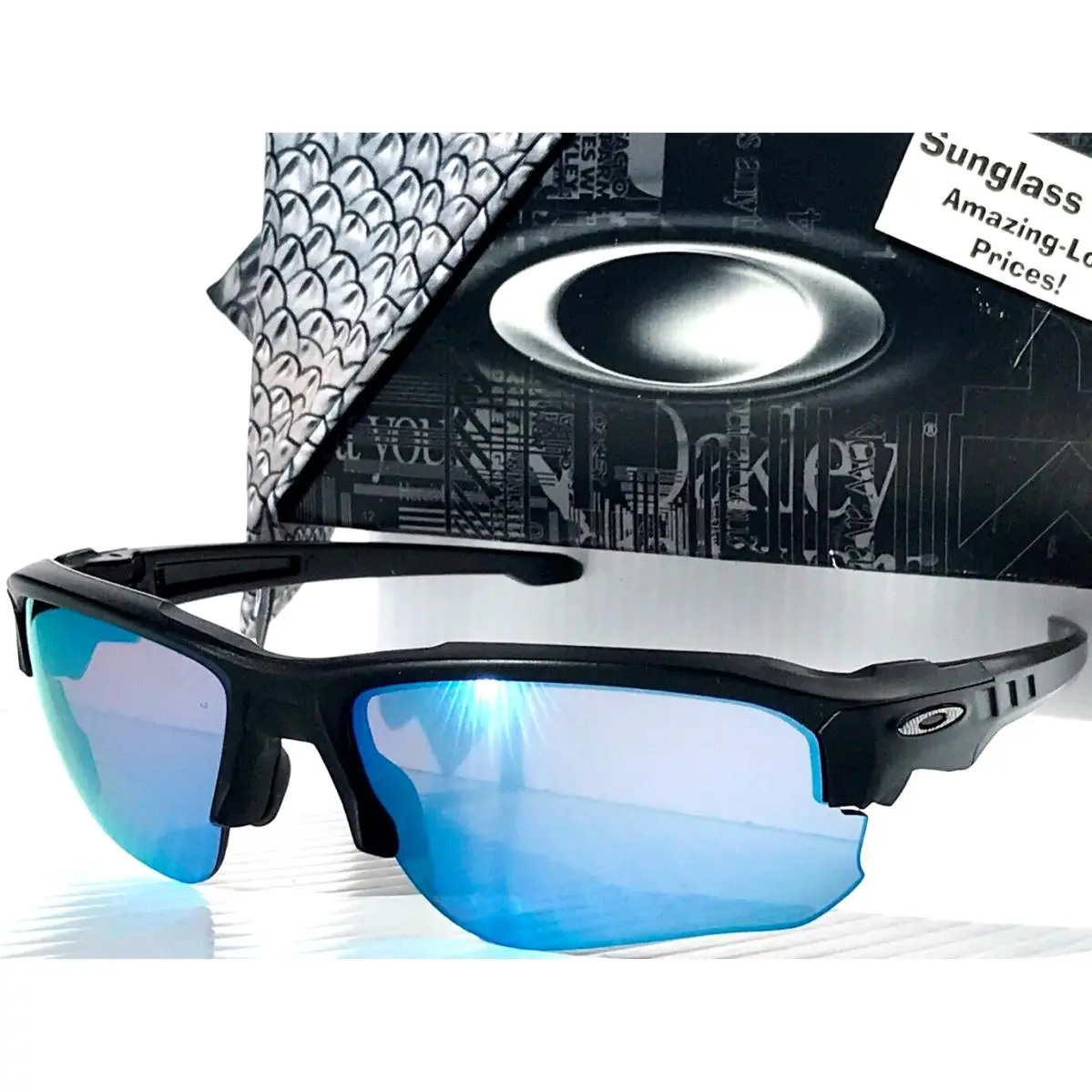 Oakley SI Speed Jacket Matte Black Polarized Prizm Deep Water Sunglass 9228