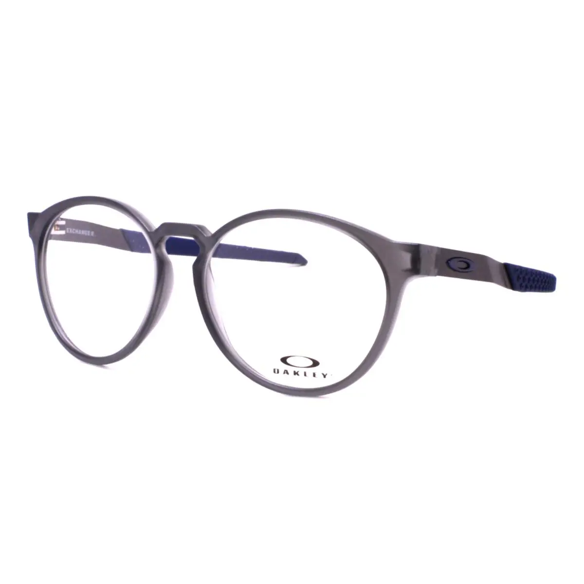 Exchange R Round Eyeglasses OX8184-0255 55-16 Satin Grey Smoke Frames by Oakley