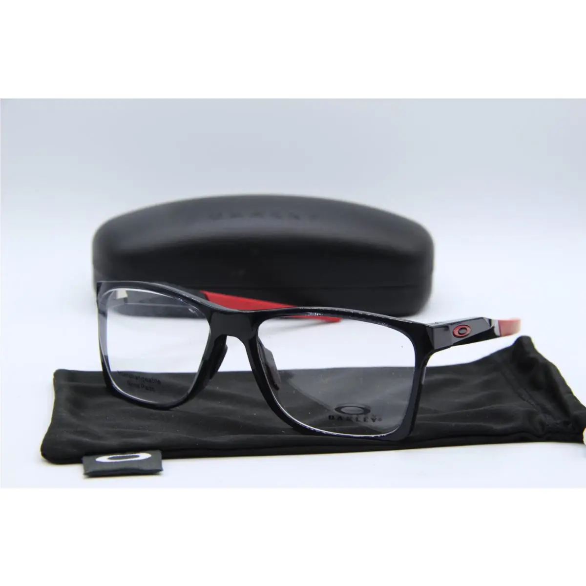 OX8173-0255 Activate Black Ink Red Case Eyeglasses 55-16 by Oakley