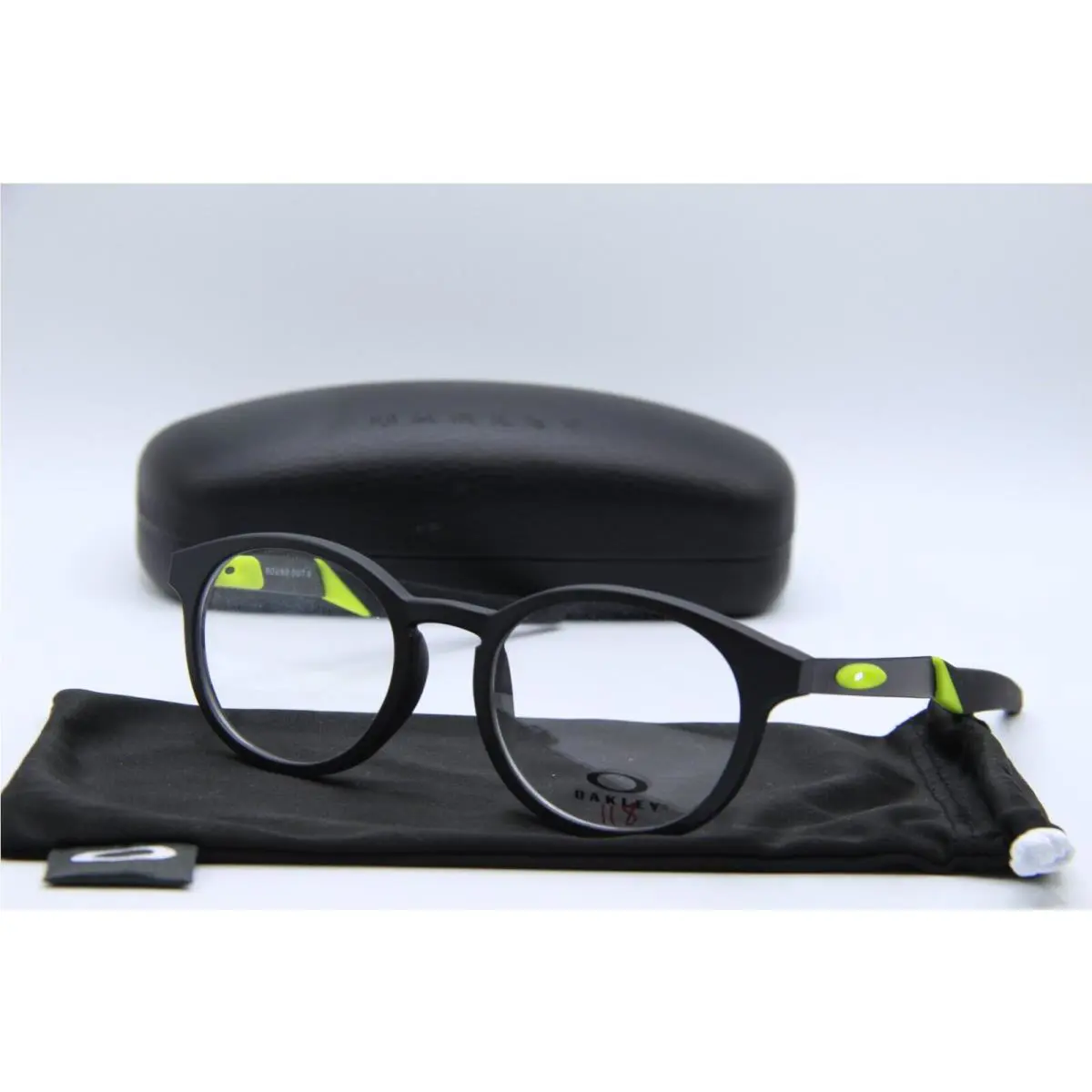 Oakley Youth OY8014A-0149 Satin Black Green Case Eyeglasses 49-19