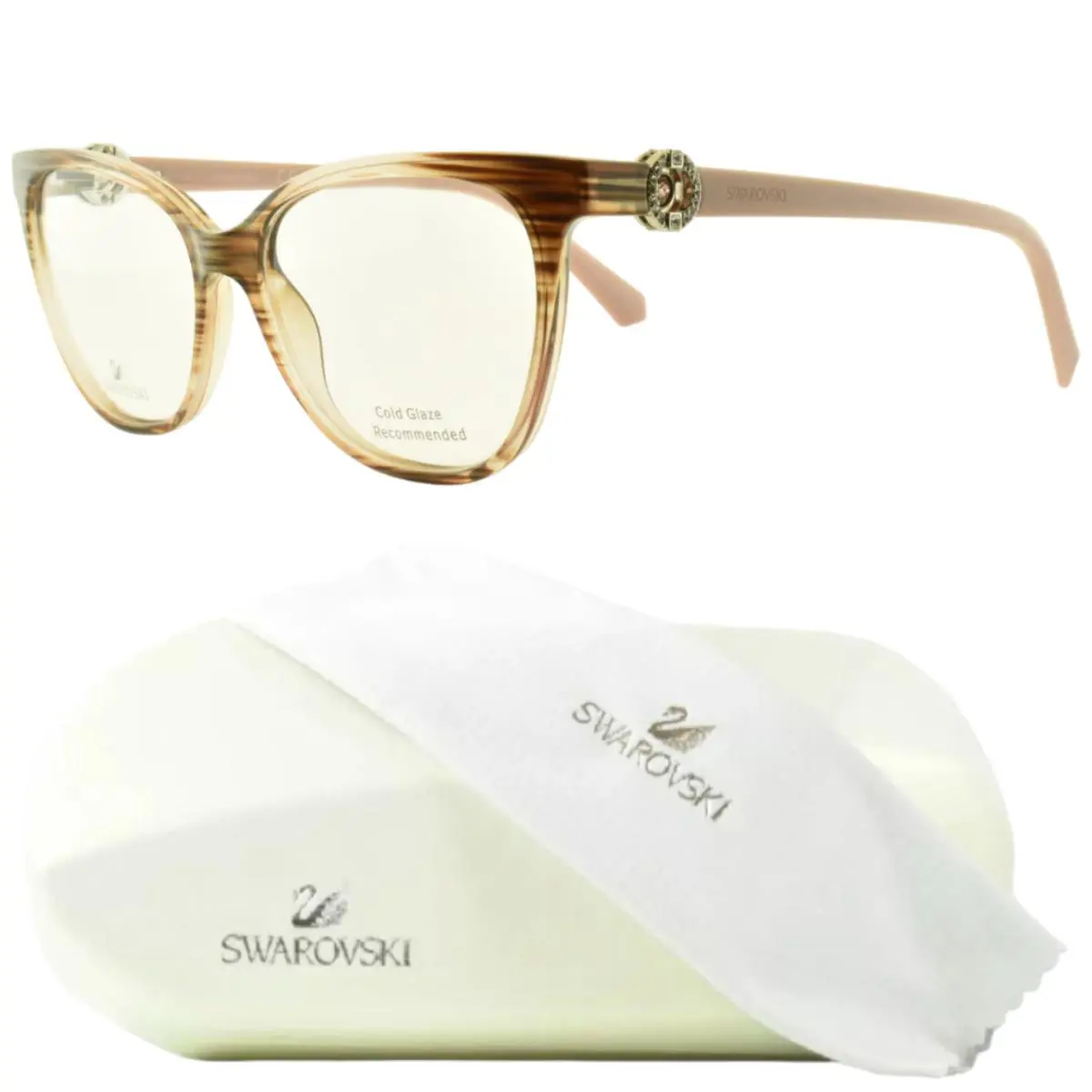 Swarovski SK5254 074 Brown Cat Eye Full Rim Womens Optical Frame