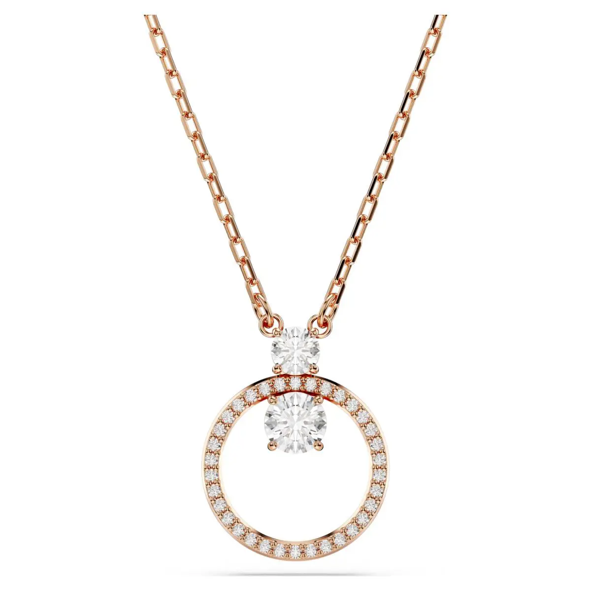 Swarovski Constella Pendant Necklace Pavé Round Cut White Rose Gold-tone 5692266