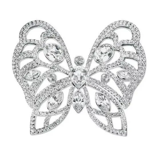 Swarovski Venera Crystal Brooch White Butterfly 5030459