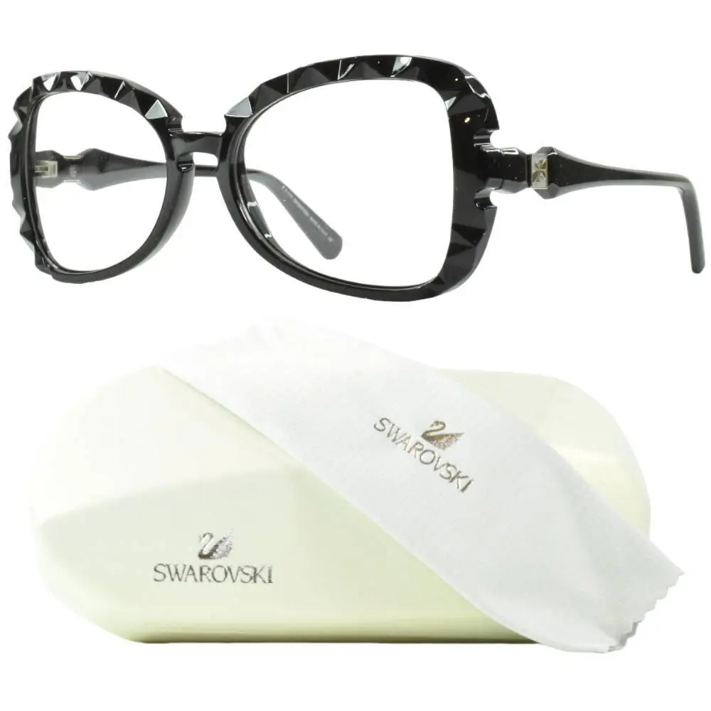 Swarovski Charivari SW5061 001 Womens Full Rim Butterfly Black Optical Frame