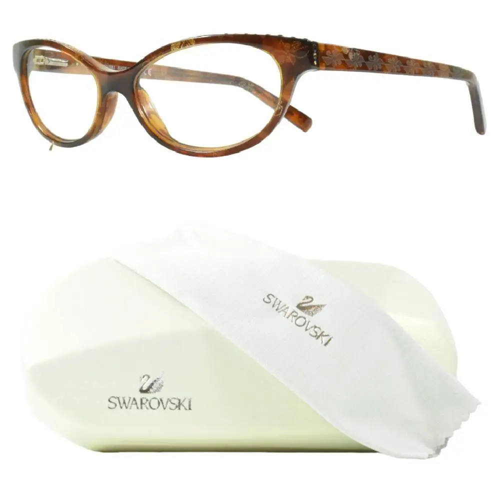 Swarovski Appeal SW5012 053 Womens Full Rim Cat Eye Brown Optical Frame