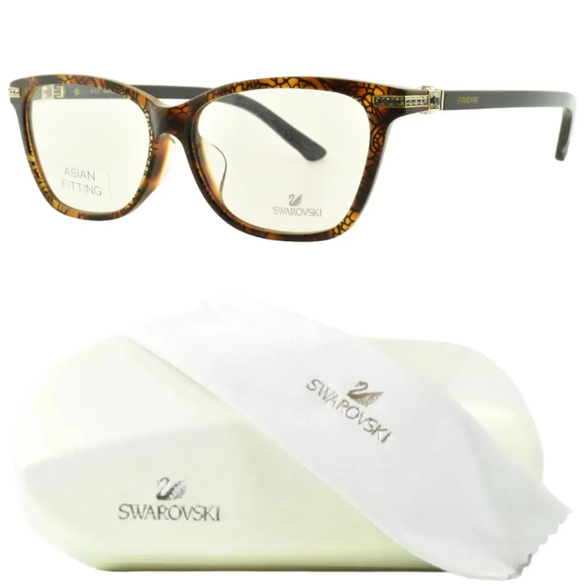 Swarovski SK5153 056 Havana Full Rim Womens Optical Frame - Frame: Havana