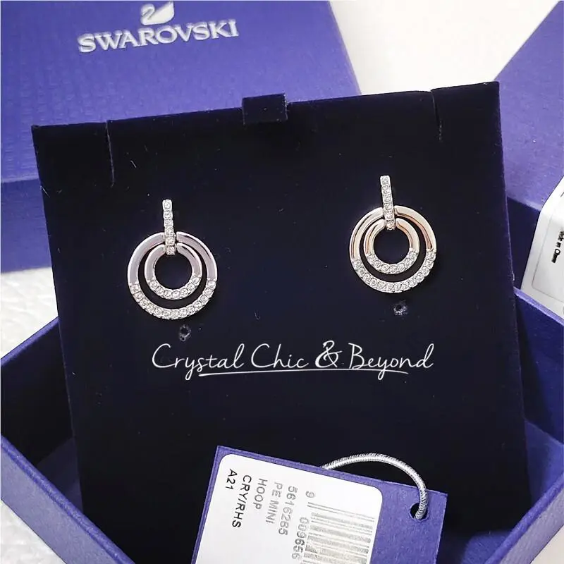 Swarovski Circle Earrings Silver 5616265
