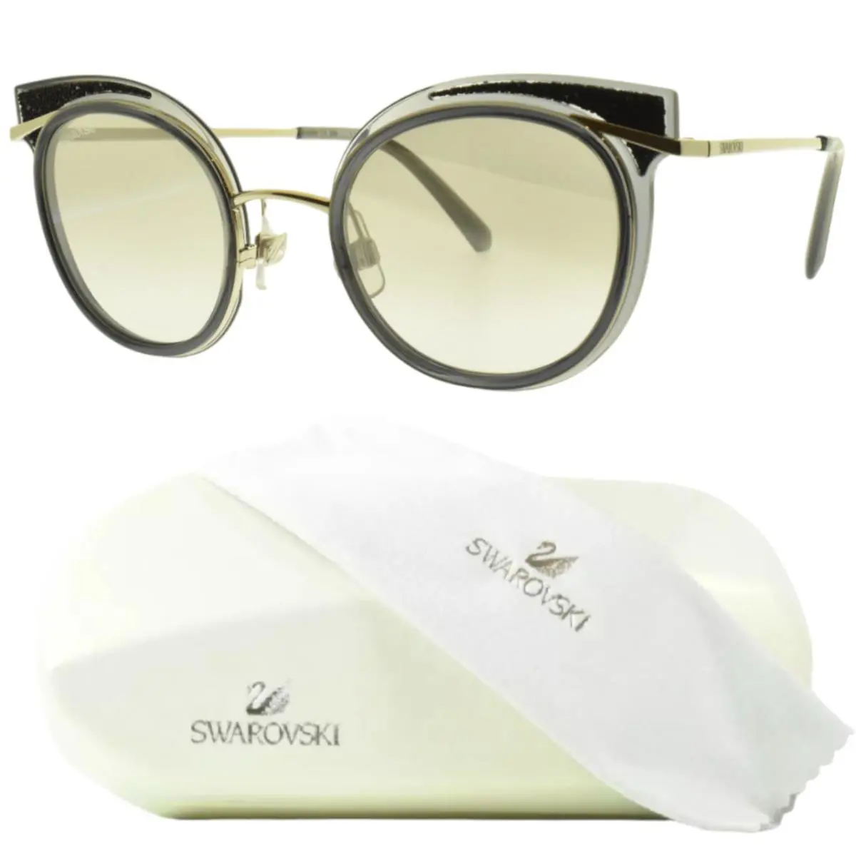 Swarovski SK0169/S 20C Grey Cat Eye Full Rim Womens Sunglasses