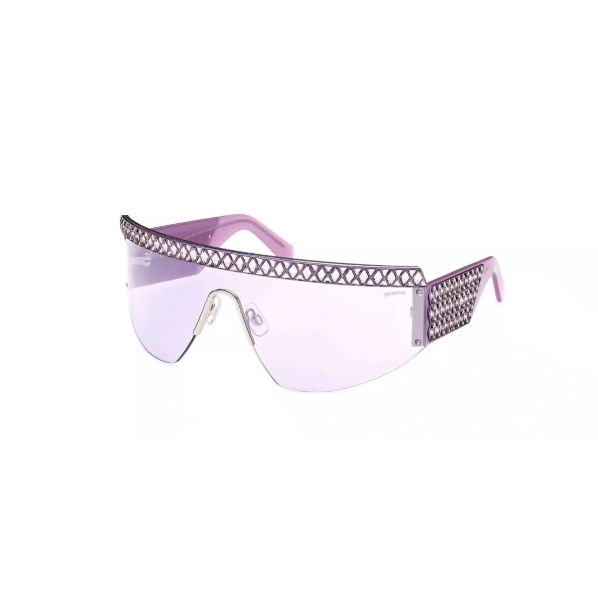 Swarovski SK363 75Z Purple/ Fuchsia Shield Half-rim Sunglasses Frame 145-115