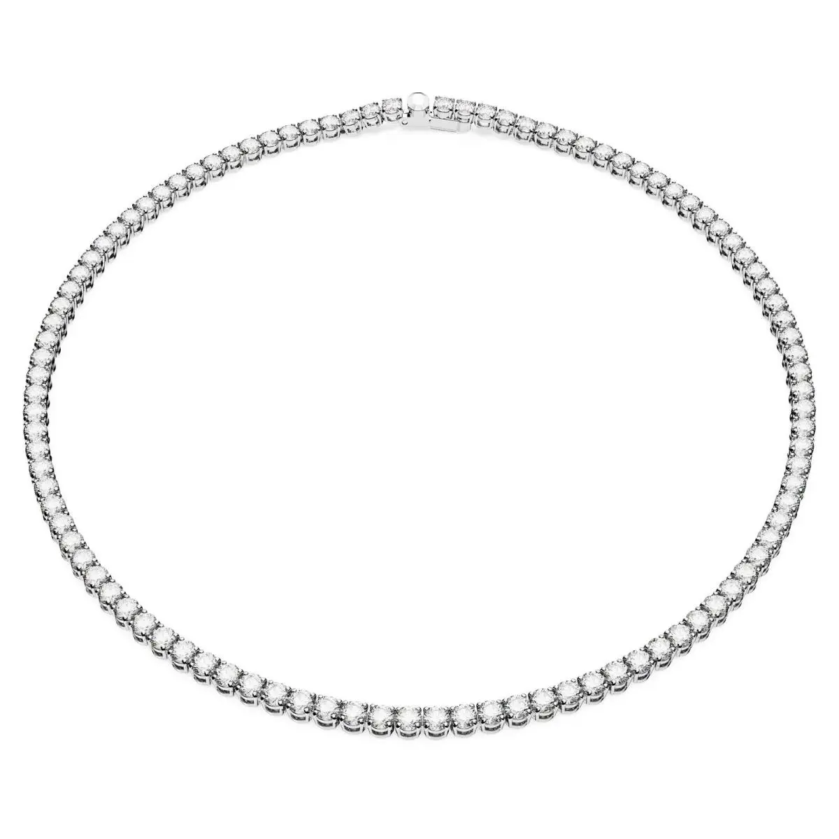 Swarovski Matrix Tennis Necklace Large Round Cut White Rhodium Plated 5681801