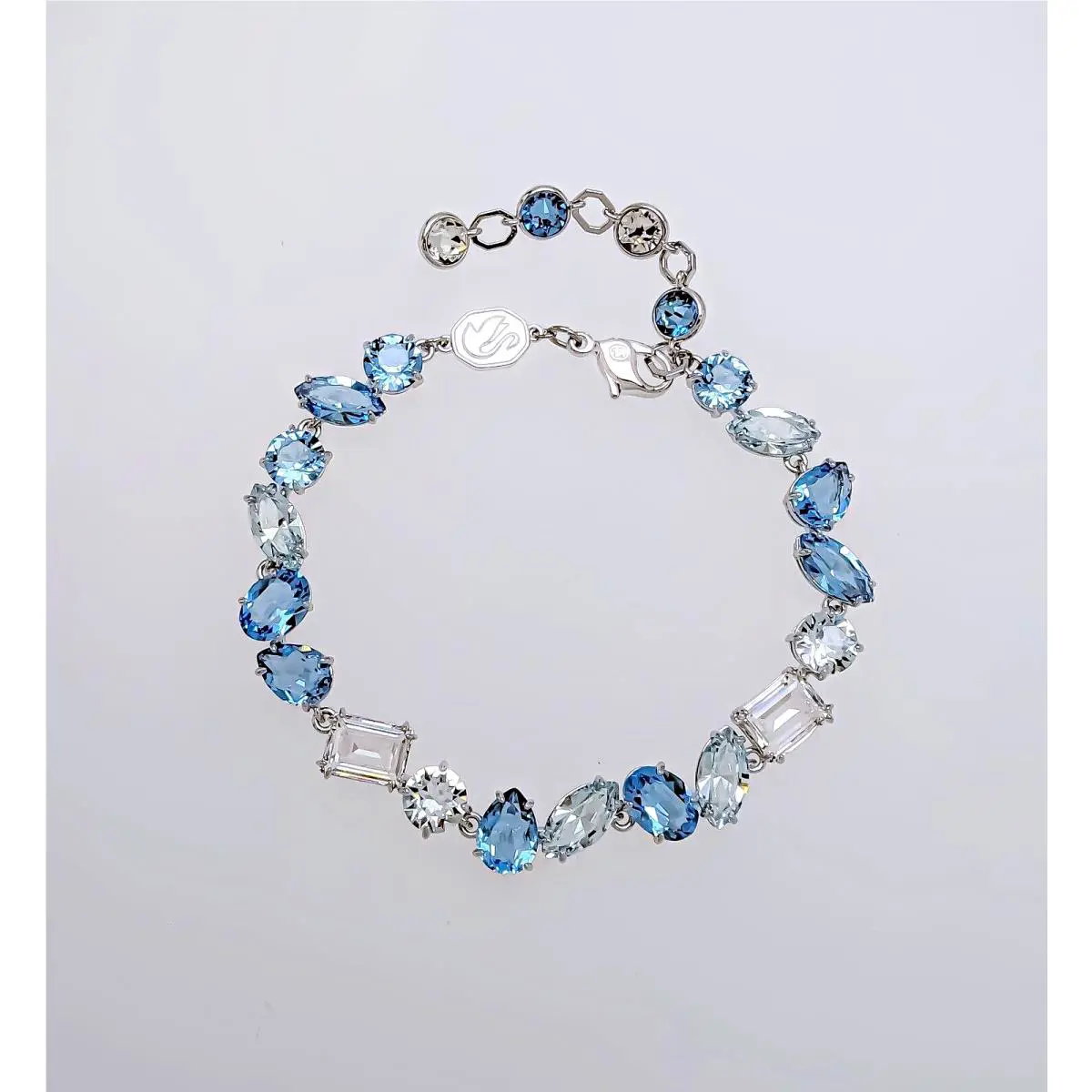 Swarovski Rhodium Blue Mix Crystals Gema Bracelet 5666018