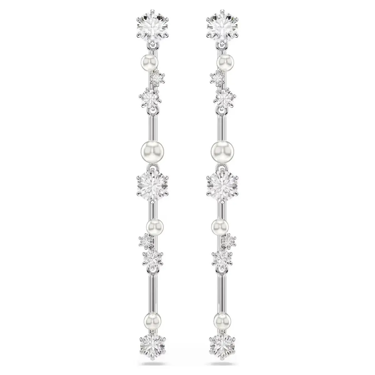 Constella Drop Earrings Crystal Pearl Round Cuts 5705614 by Swarovski