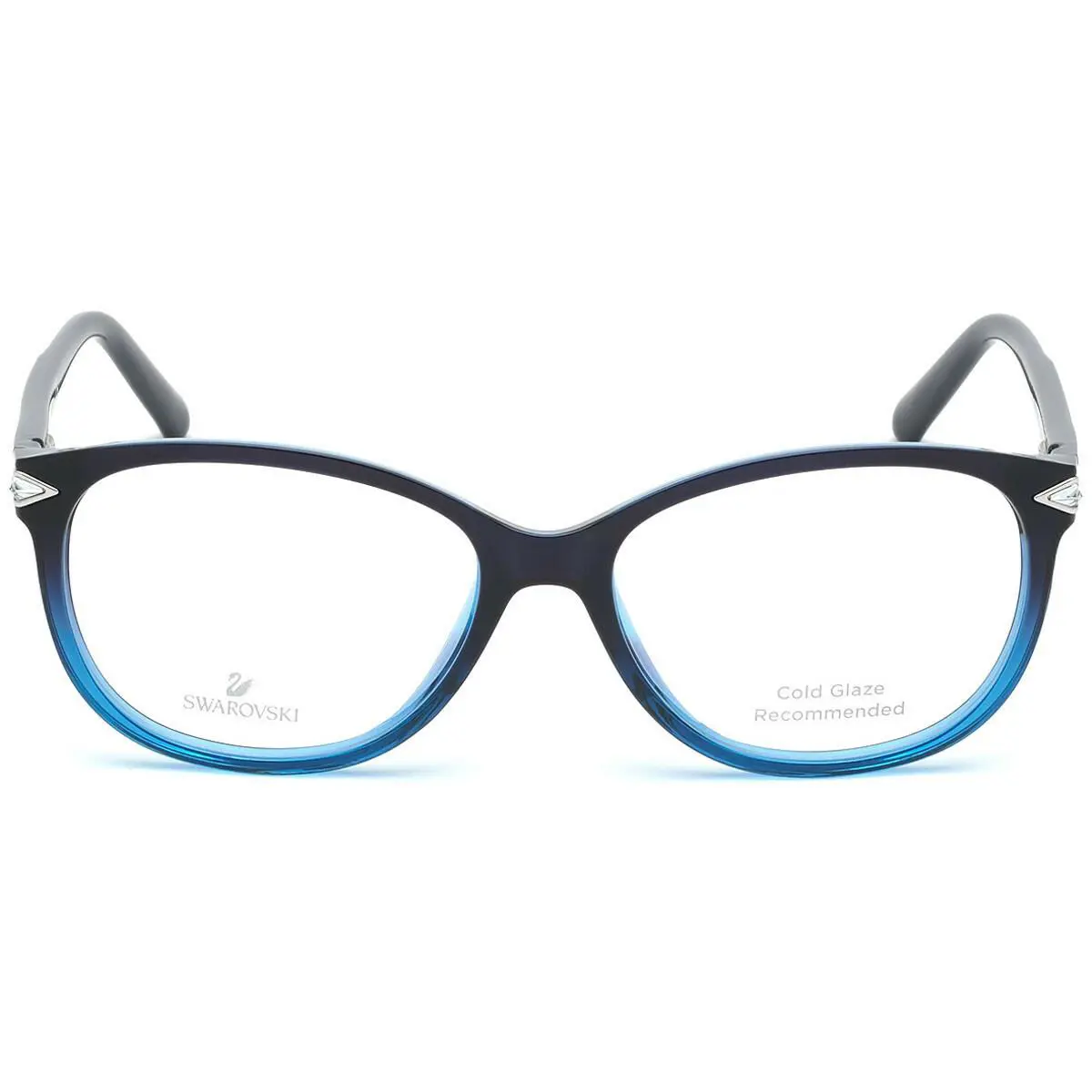 Swarovski SK5299 092 Blue Fade Round Plastic Eyeglasses Frame 53-15-140 5299
