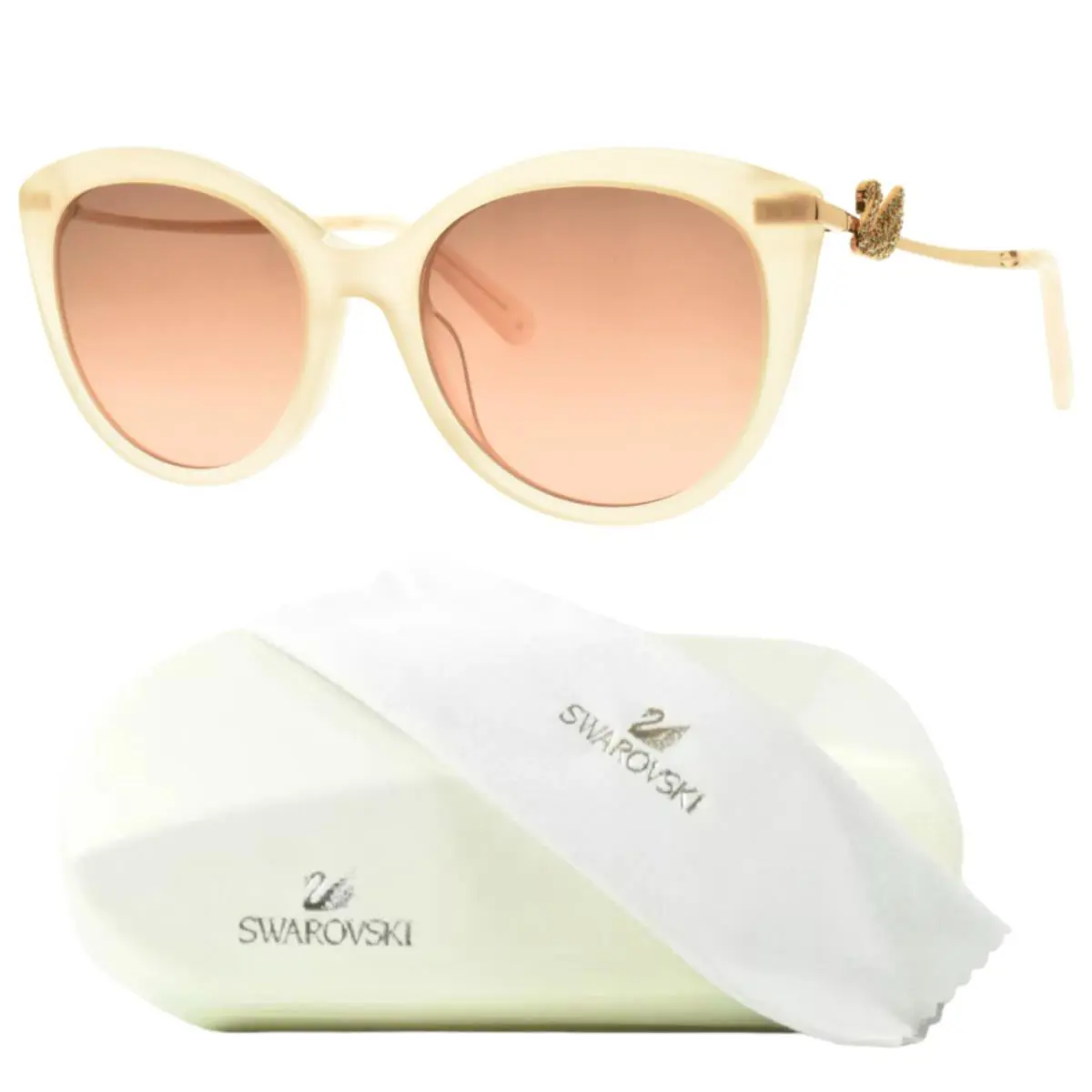 Swarovski SK0221/S 72F Pink Cat Eye Full Rim Womens Sunglasses