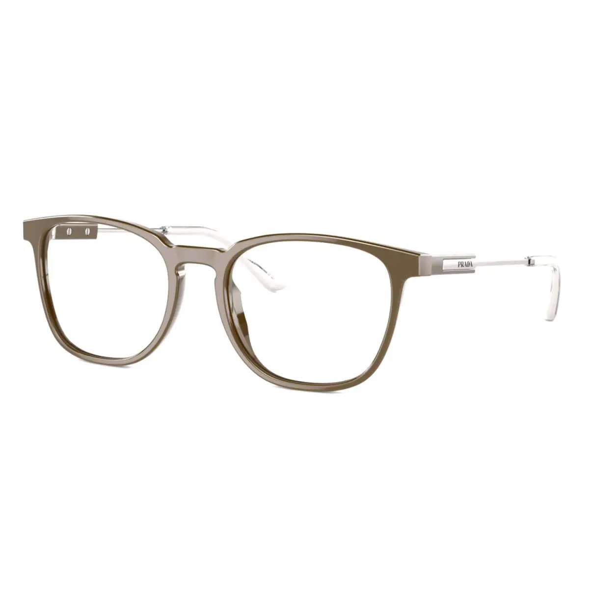 Prada Reading Glasses Vpr 19Z 11J-1O1 53-19 140 Brown Silver Frames Readers