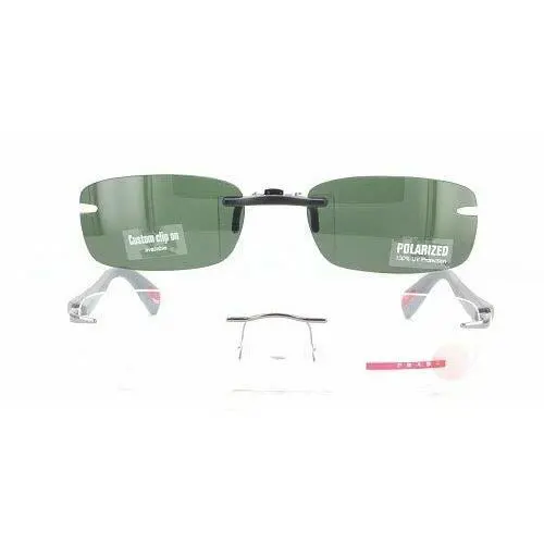 Custom Made For Prada VPS53D-55X18 Polarized Clip-on Sunglasses Eyeglasses Not