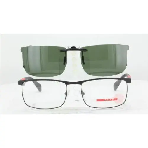 Custom Made For Prada VPR54F-55X17-T Polarized Clip-on Sunglasses Eyeglasses No