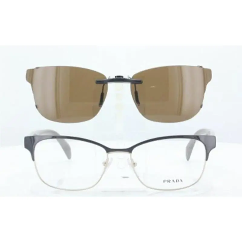 Custom Made For Prada VPR65R-53X16-TAB Polarized Clip-on Sunglasses Eyeglasses