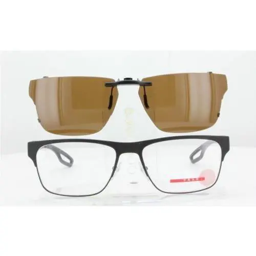 Custom Made For Prada VPS52G-57X17-T Polarized Clip-on Sunglasses Eyeglasses No