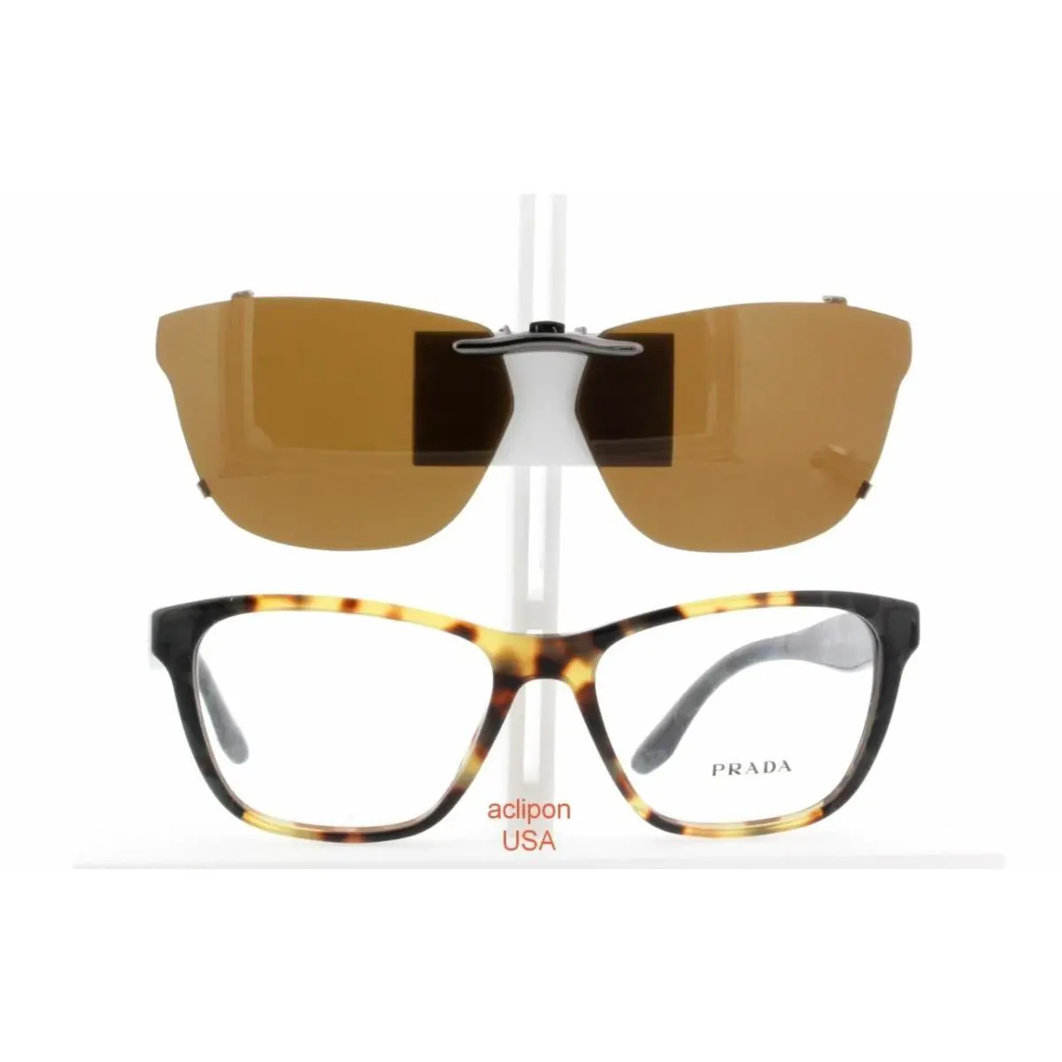 Custom Made For Prada VPR04T-52X16-T Polarized Clip-on Sunglasses Eyeglasses No