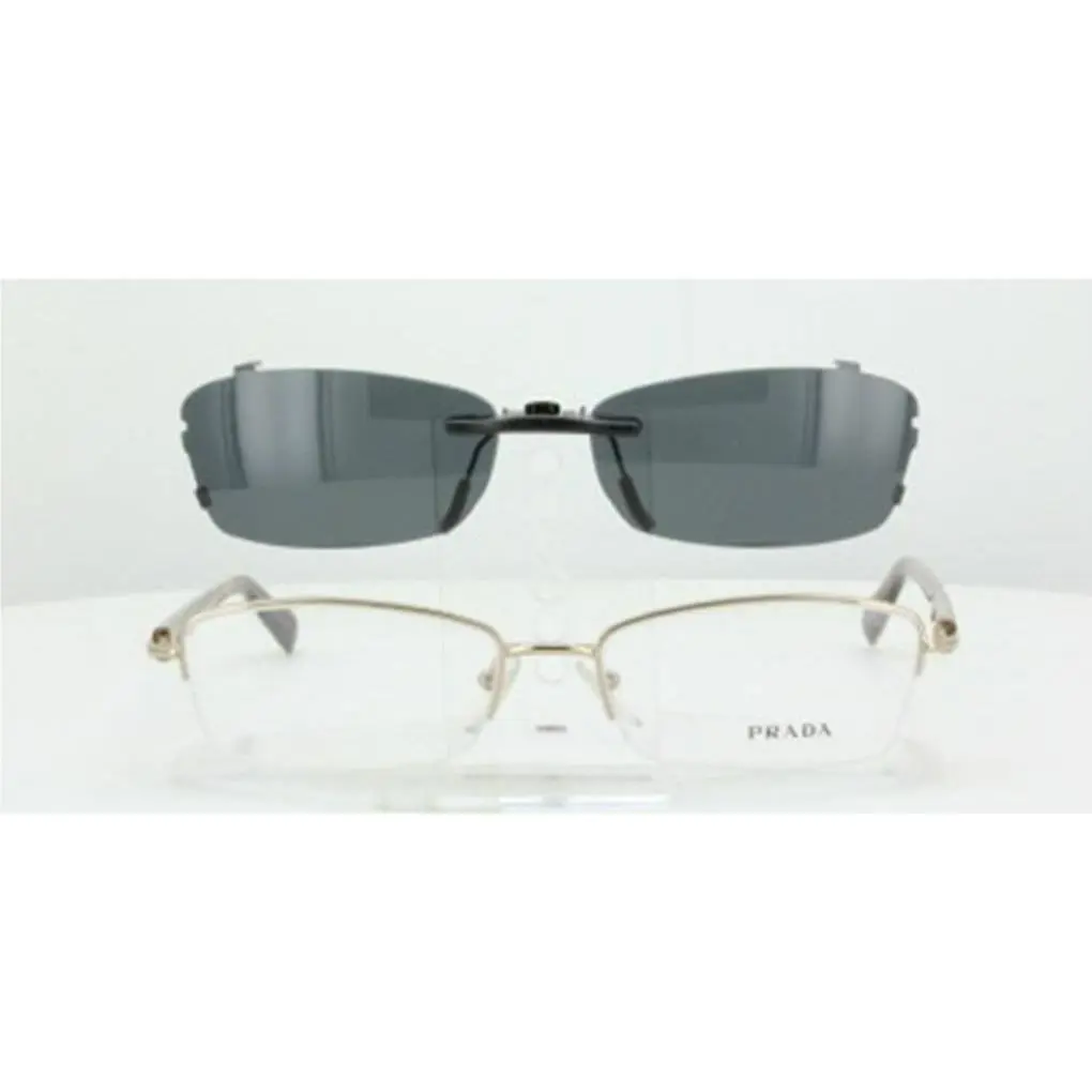 Custom Made For Prada VPR52O-54X17-T Polarized Clip-on Sunglasses Eyeglasses No