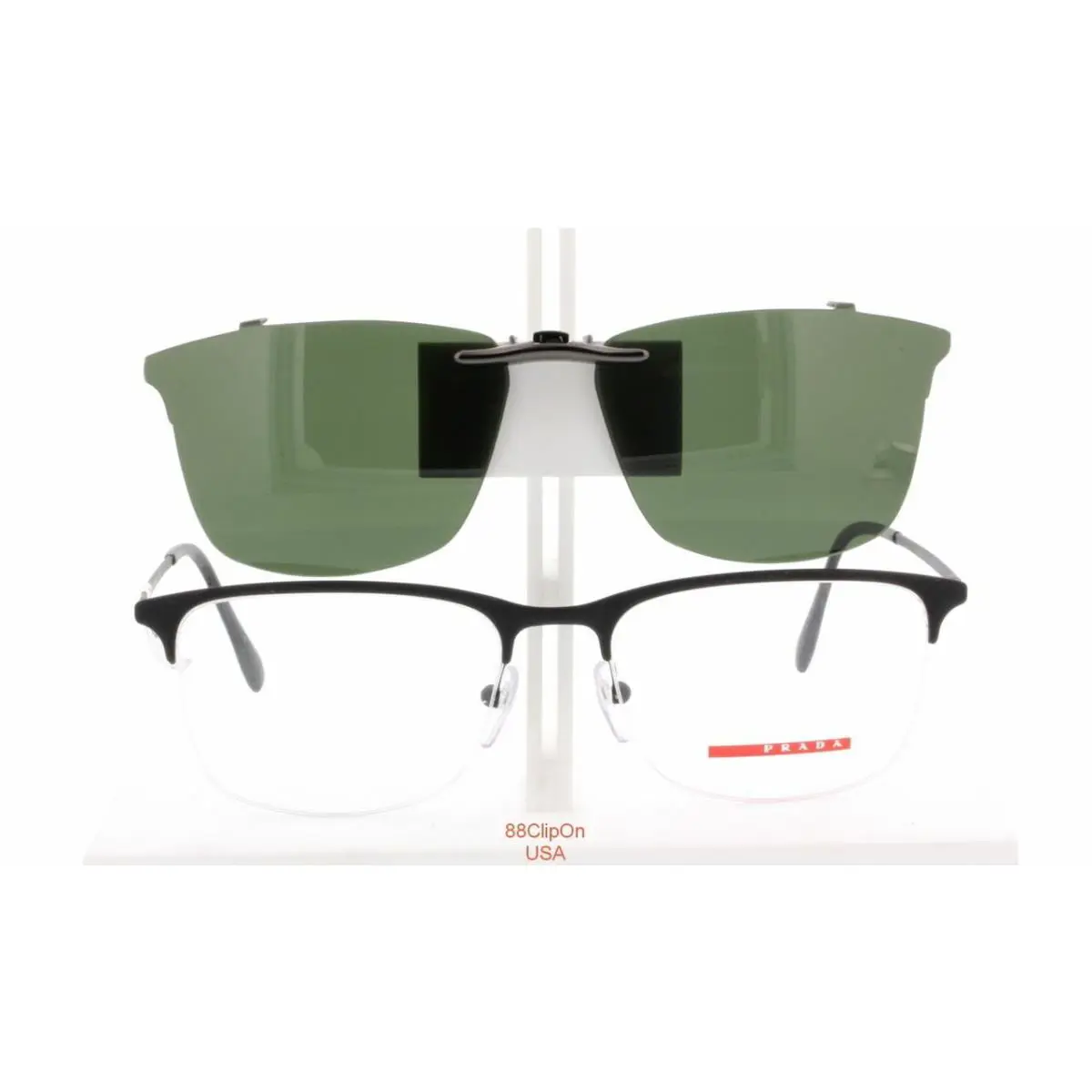 Custom Made For Prada VPS54I-55X18 Polarized Clip-on Sunglasses Eyeglasses Not