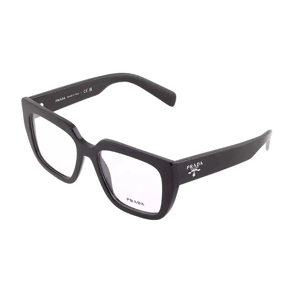 Prada Reading Glasses Vpr A03 16K-1O1 52-18 140 Square Black Frames Readers