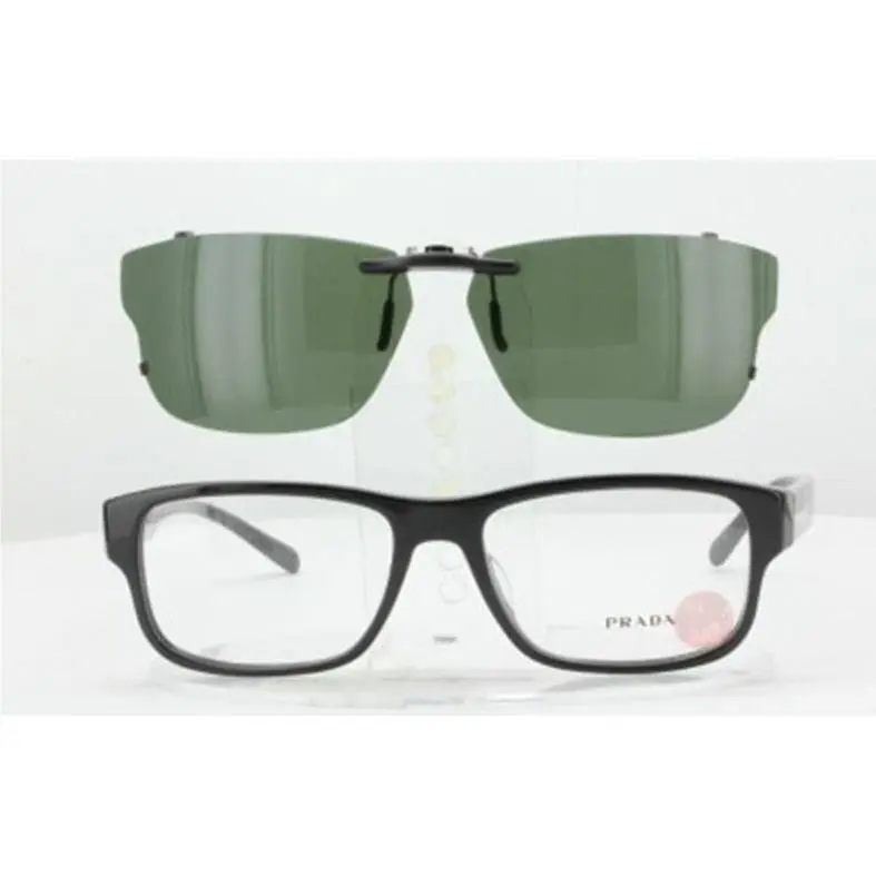 Custom Made For Prada VPR23R-56X17-T Polarized Clip-on Sunglasses Eyeglasses No