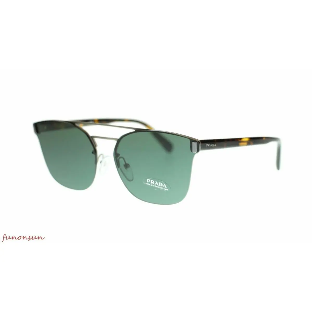 Men`s Sunglasses PR67TS 63mm VIX3O1 Matte Brown Green by Prada