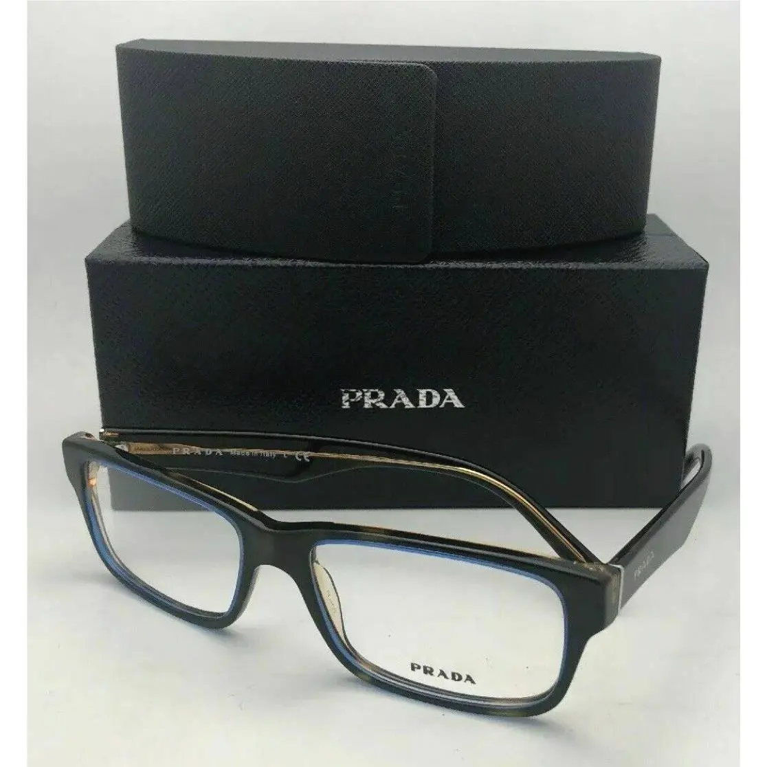 Prada Reading Glasses Vpr 16M ZXH-1O1 55-16 140 Tortoise Blue Frames Readers