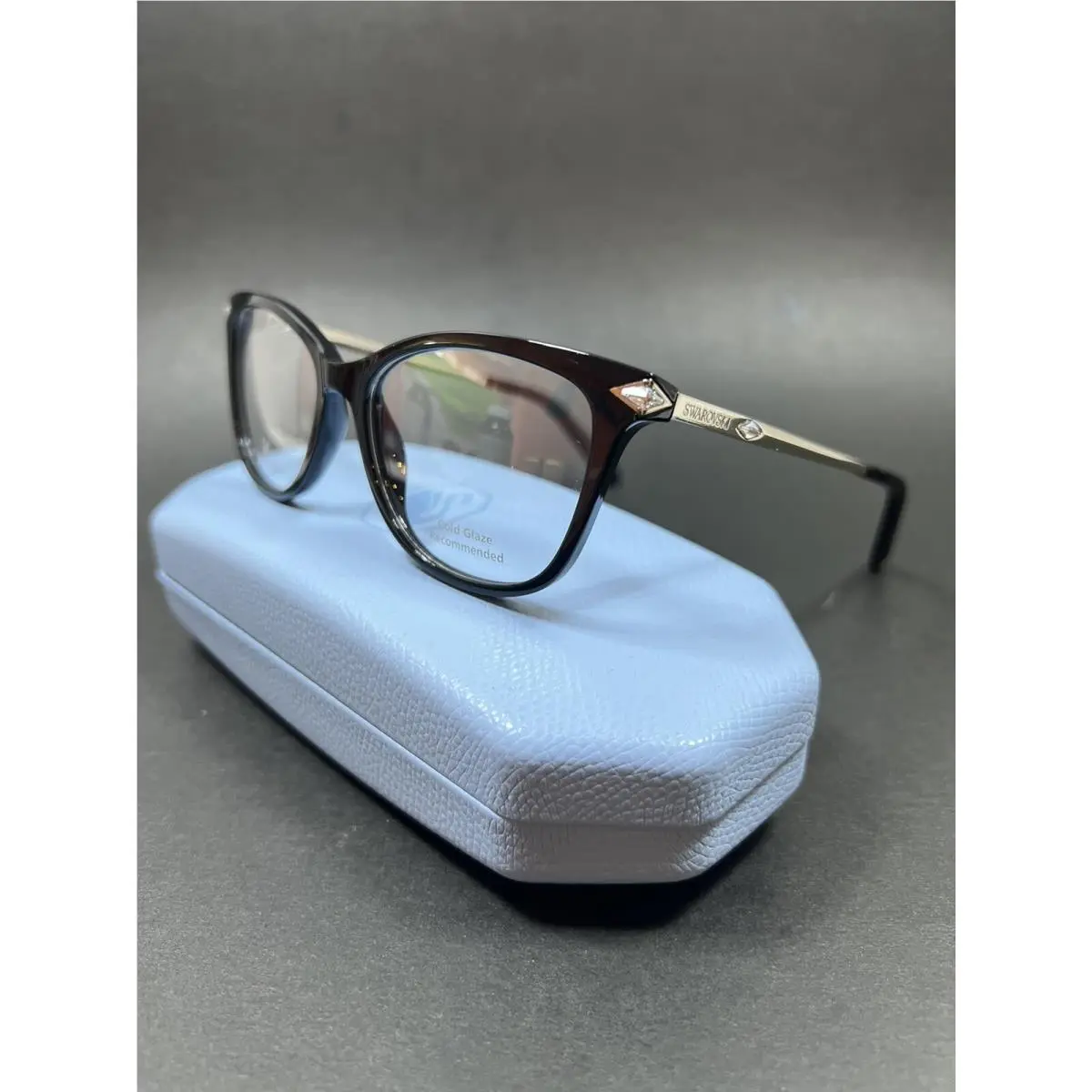 Swarovski SK5284 001 Shiny Black Square 50-15-140mm Full Rim Women`s Eyeglasses